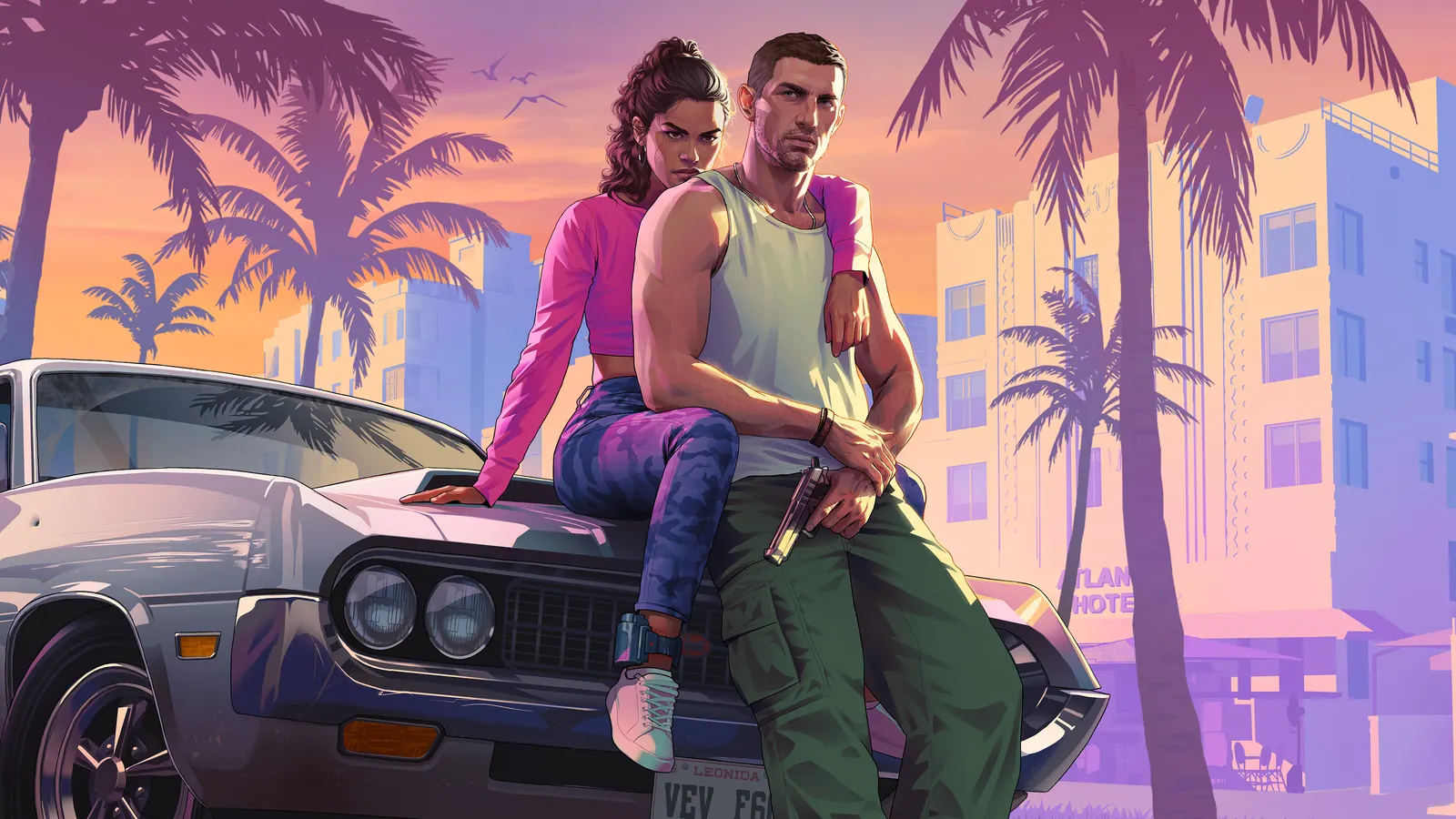 Jason and Lucia together in Grand Theft Auto VI, the game's central pair.