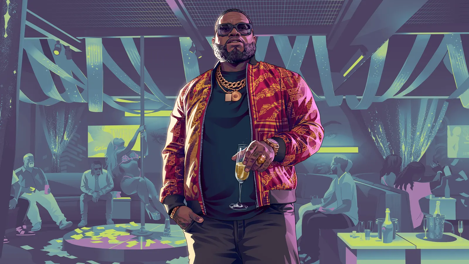 Official Grand Theft Auto VI character artwork of Boobie Ike.